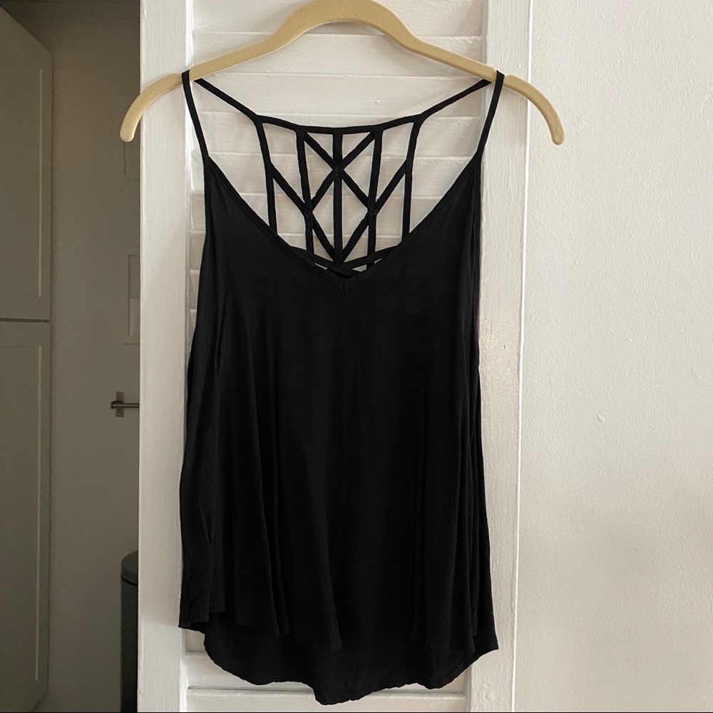 Brandy Melville Cutout Back Tank | One Size | Black